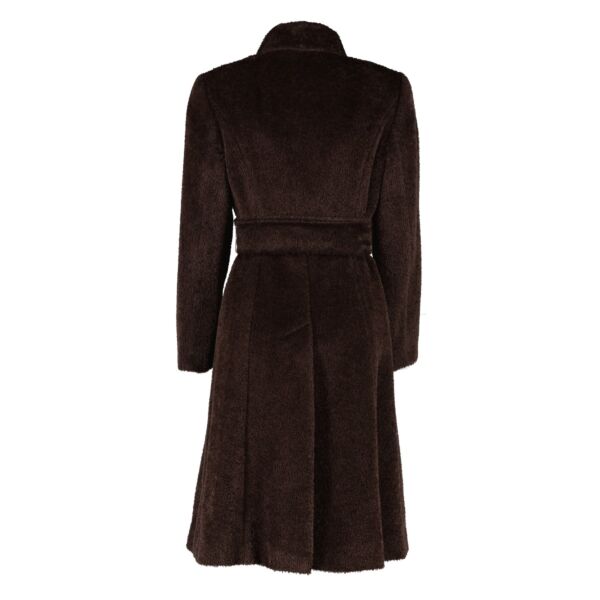 Max Mara Brown Alpaca Coat - Size FR 38
