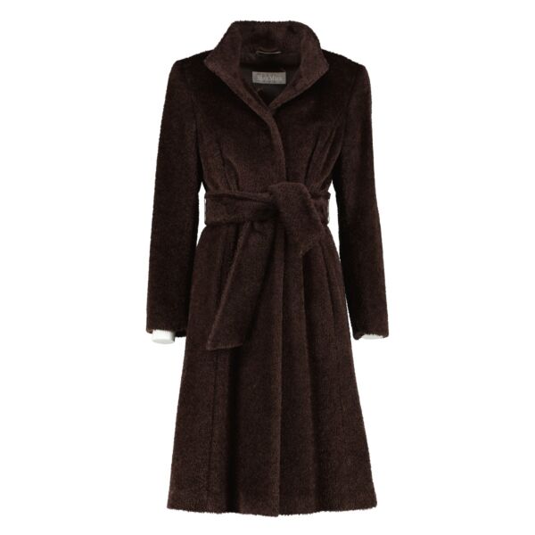 Max Mara Brown Alpaca Coat - Size FR 38