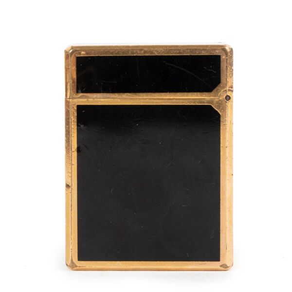 S.T. Dupont Black Lacquer Gold Vintage Lighter