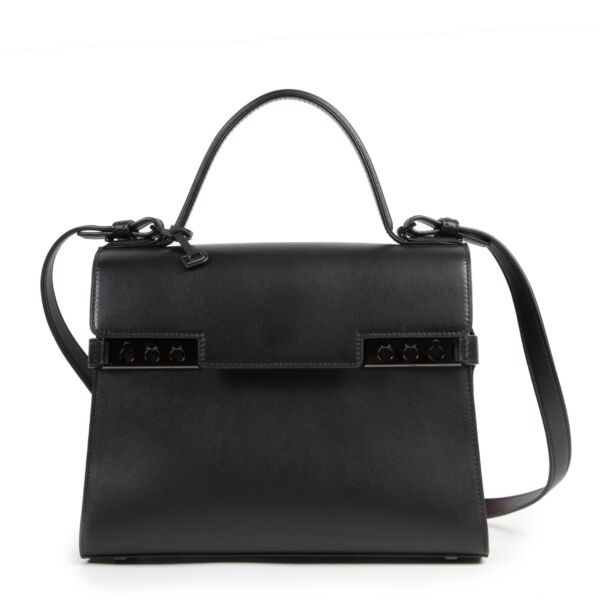 We buy and sell your authentic Delvaux All Black Tempête MM + Strap for the best price