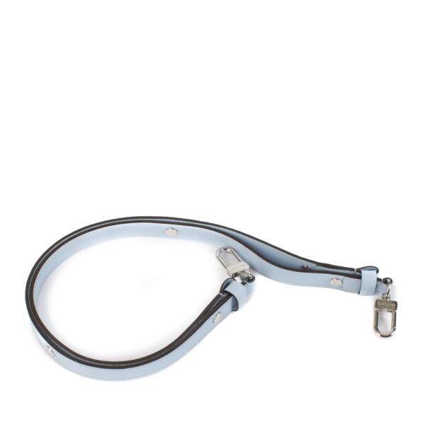 Louis Vuitton Light Blue Leather Adjustable Bag Strap