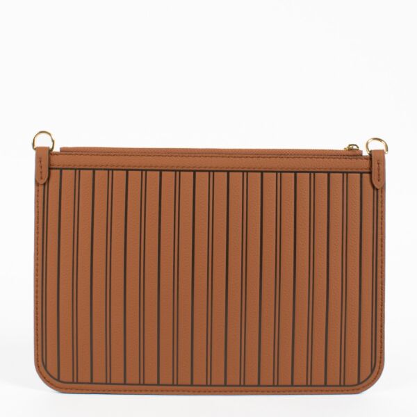 Louis Vuitton Tan Neverfull Inside Out Clutch