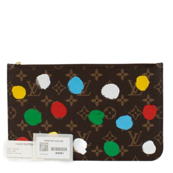 Louis Vuitton x Yajoi Kusama Monogram Neverfull MM Clutch Bag