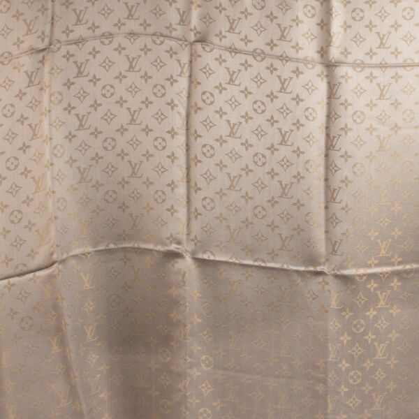 Louis Vuitton Gold/Taupe Monogram Shine Shawl