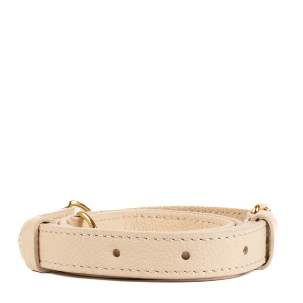 Louis Vuitton Beige Leather Speedy Strap