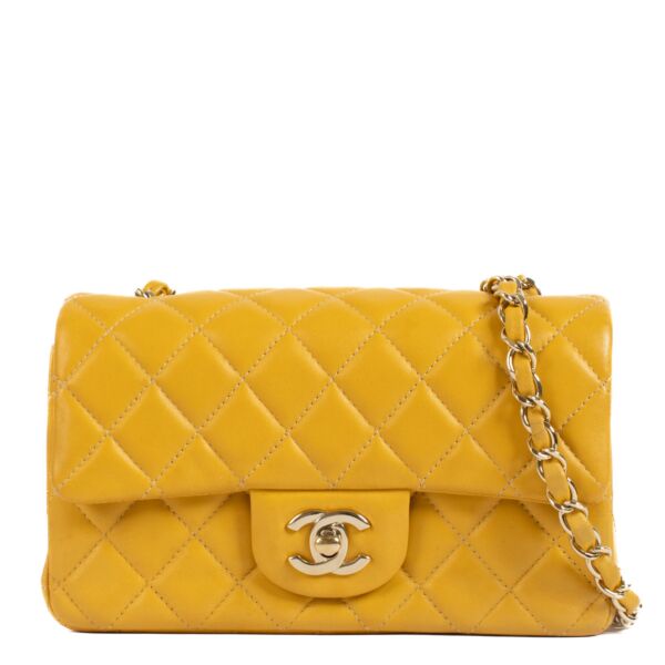 Chanel Sunflower Yellow New Mini Classic Flap Bag