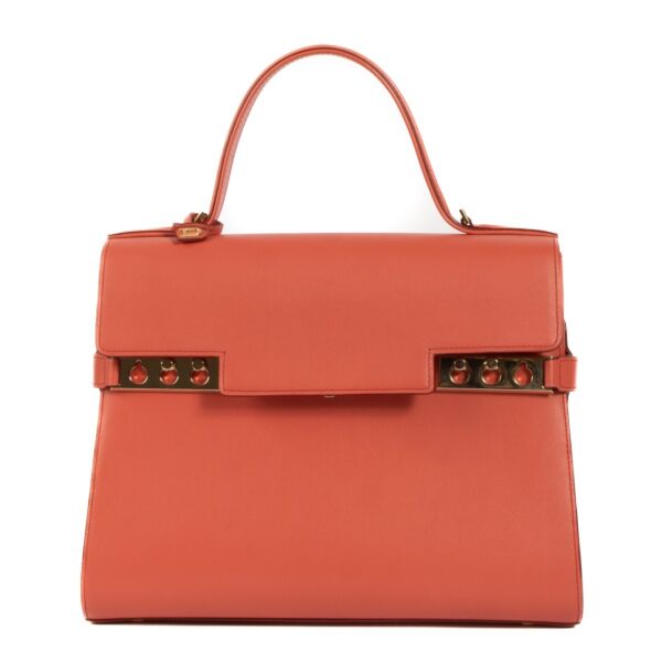 Shop authentic second hand Delvaux Sunset Souple Calf Tempête GM Top Handle Bag on Labellov.com