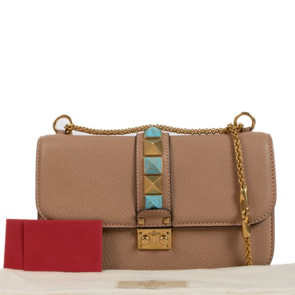 Valentino Garavani Nude Rockstud Shoulder Bag