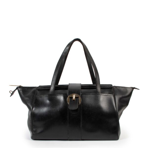 Preloved Delvaux Black Leather Shoulder bag in good original condition 