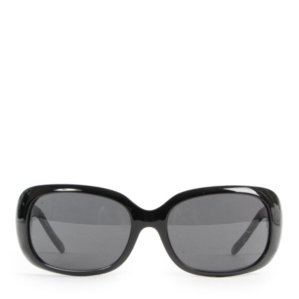 Chanel Black Rhinestone CC Logo Sunglasses