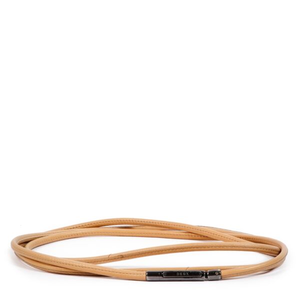 Deux de Delvaux Beige Leather Rope Belt