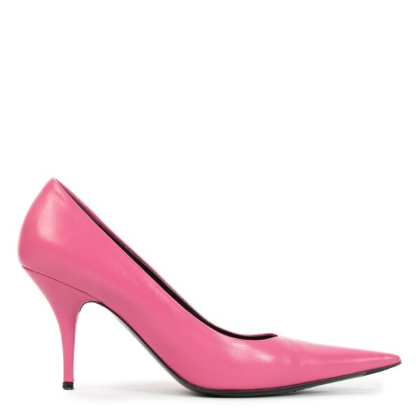 Balenciaga Pink Leather Knife Pumps