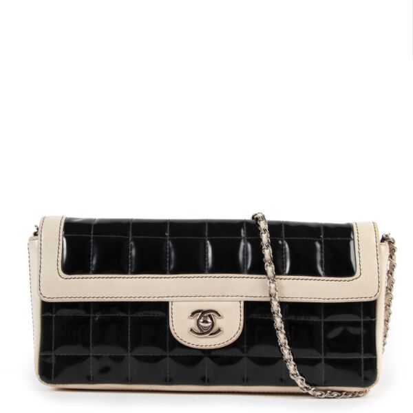 shop online vintage second hand Chanel East West Chocolate Bar Black Patent Leather Bag by labellov for the best price
