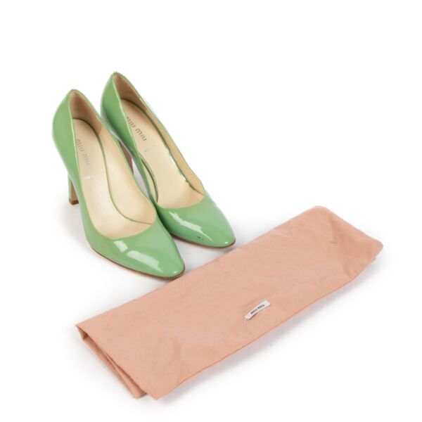 Miu Miu Green Patent Leather Pumps - Size 37