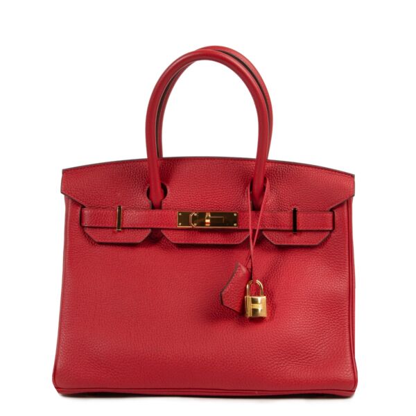 shop safe online brand new Birkin 30 Rouge via