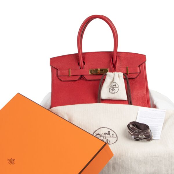 Hermes Birkin 30 Togo Rouge Vif GHW 