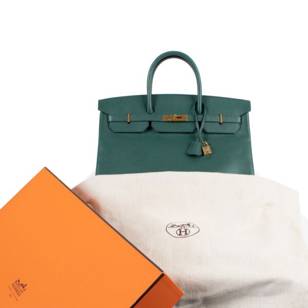 Hermès Birkin 40 Vert Clair Vache Ardennes GHW