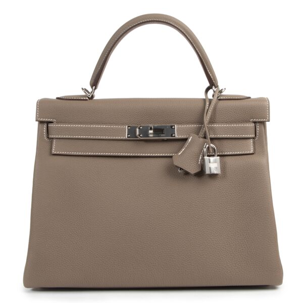 hermes kelly 32cm togo etoupe phw