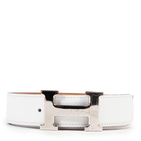 Buy online Hermès White Reversible Constance Belt in a safe way. Shop Hermès White Reversible Constance Belt online safely. Buy authentic second hand Hermès White Reversible Constance Belt in a safe way.