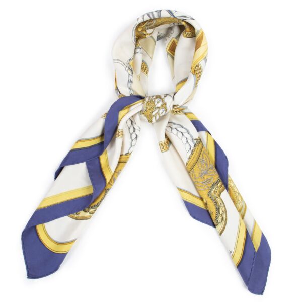Authentieke Tweedehands Hermès Carré Silk Scarf 'Grand Apparat' juiste prijs veilig online shoppen luxe merken webshop winkelen Antwerpen België mode fashion