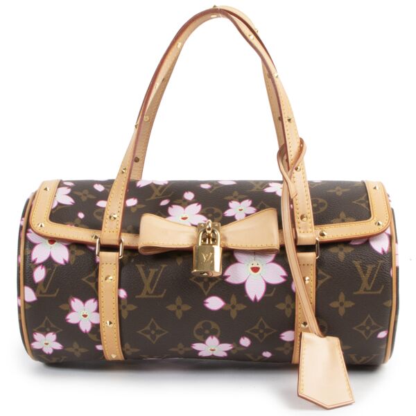 Authentieke Tweedehands Louis Vuitton Murakami Papillon Cherry Blossom Bag juiste prijs veilig online shoppen luxe merken webshop winkelen Antwerpen België mode fashion