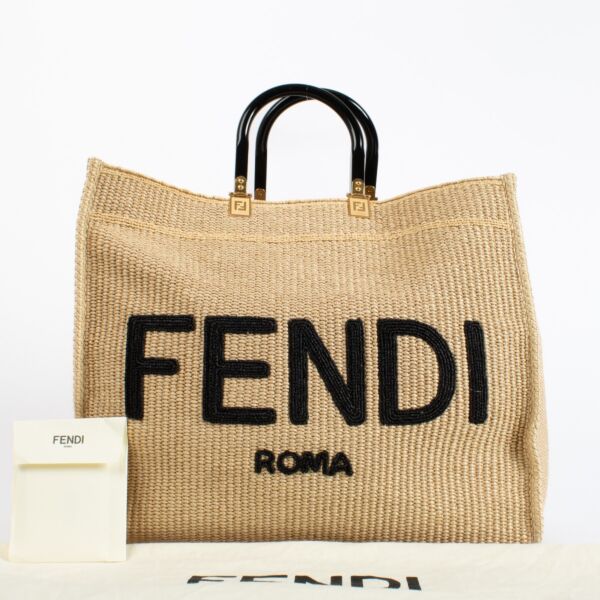Fendi Raffia Large Sunshine Bag