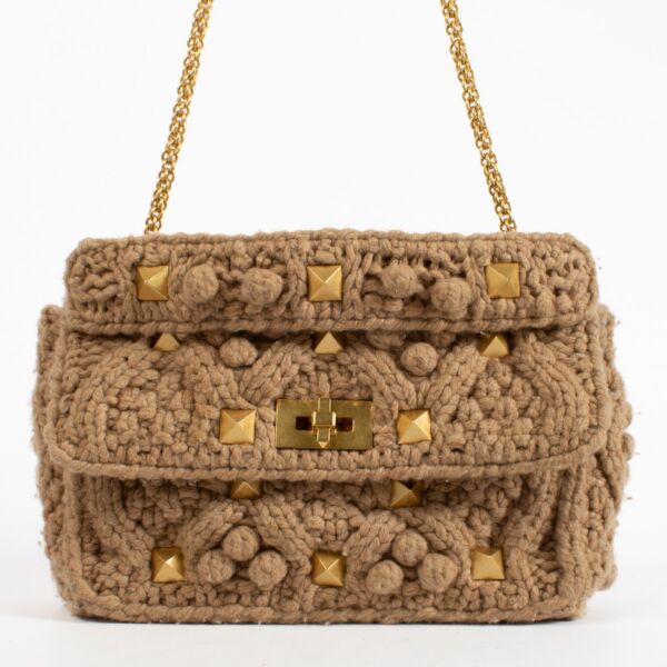 Valentino Garavani Knit Large Roman Stud Bag