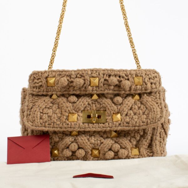 Valentino Garavani Knit Large Roman Stud Bag
