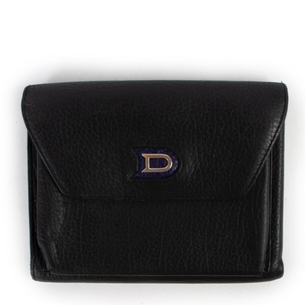 Shop safe online at Labellov in Antwerp this 100% authentic second hand Delvaux Black Leather Wallet