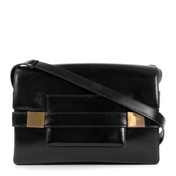 Delvaux Madame Black Box Calf Vintage