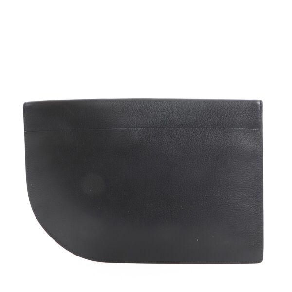 Delvaux Blue D-shaped Vintage Clutch
