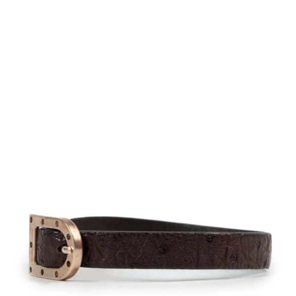 Delvaux Brown Leather D Bracelet