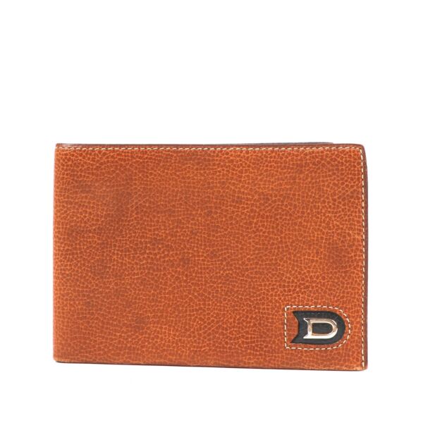 Delvaux Cognac Leather Bi-fold Wallet