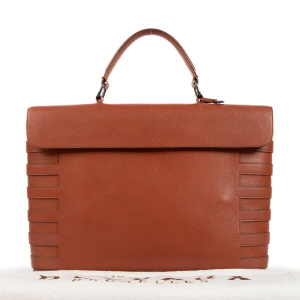 Delvaux Red Cèdre Briefcase