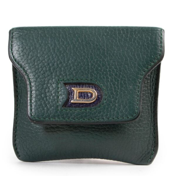Delvaux Green Diabolo PM Wallet
