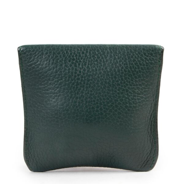 Delvaux Green Diabolo PM Wallet