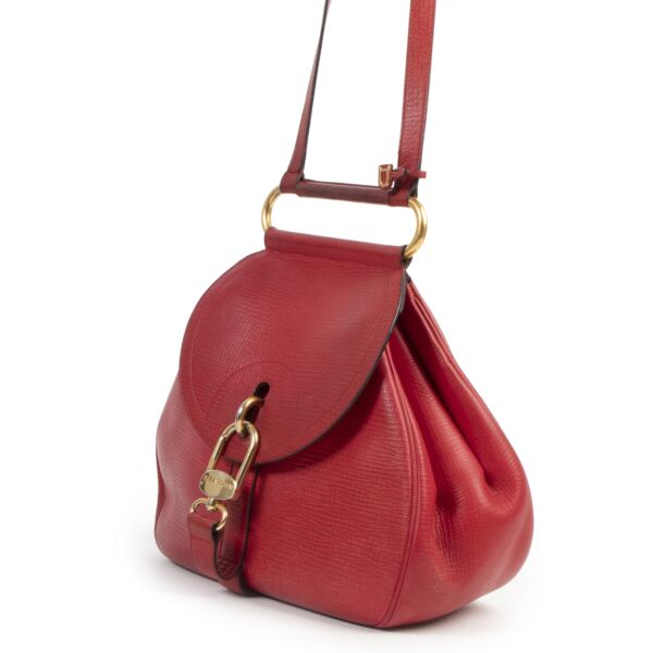 Delvaux Red Cerceau Shoulder Bag