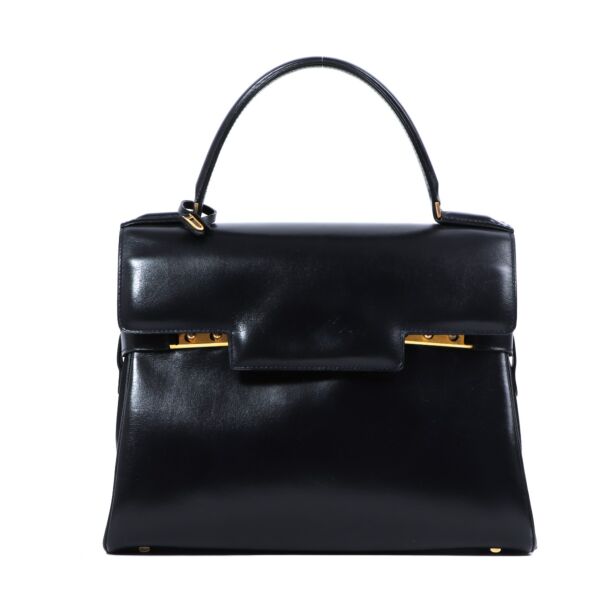 Delvaux Tempête MM Vintage Navy Blue Box Calf