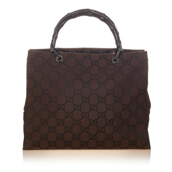 Gucci Bamboo GG Canvas Black Tote bag for the best price at Labellov secondhand