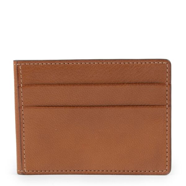 Shop safe online authentic Delvaux Brown Secret PCA Wallet.
