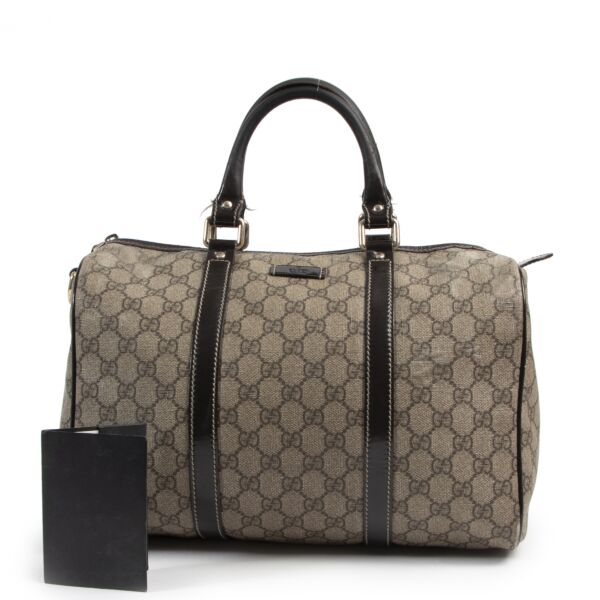 Gucci Brown Monogram GG Joy Boston Medium Bag 