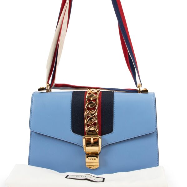 Gucci Light Blue Sylvie Shoulder Bag