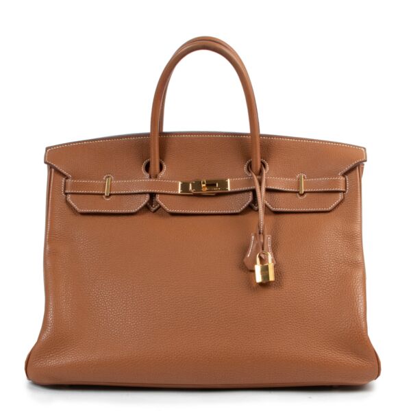 Hermès Birkin Gold 40 Togo GHW for the best price at Labellov secondhand luxury in Antwerp