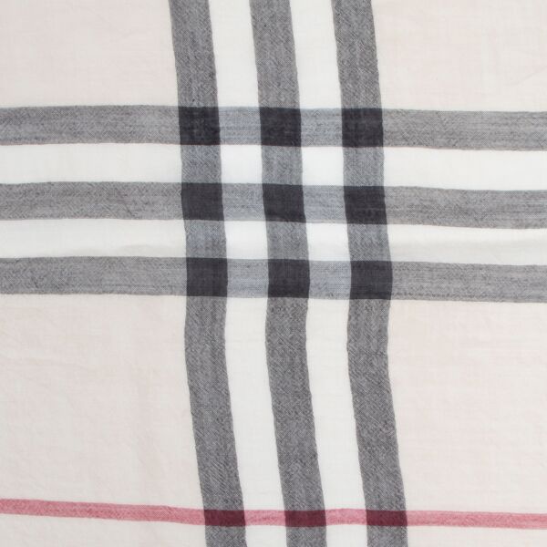 Burberry Beige Check Scarf