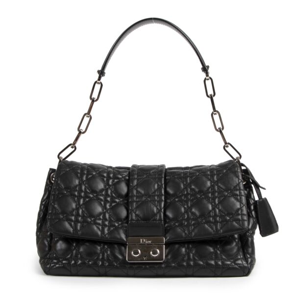 Dior New Lock Black Cannage Quilted Lambskin Bag