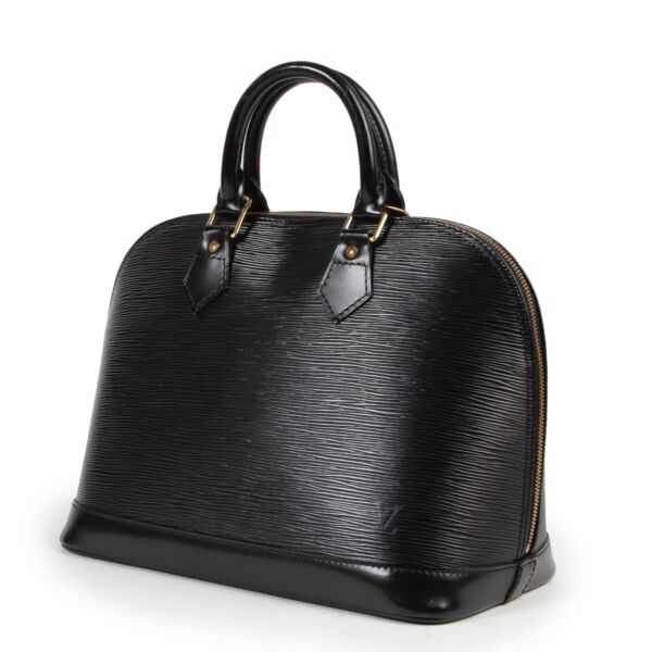 Louis Vuitton Black Alma Epi Top handle