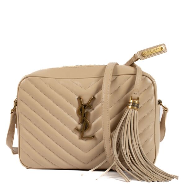 shop 100% authentic second hand Saint Laurent Beige Lou Quilted Camera Bag on Labellov.com