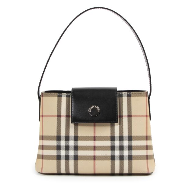 Authentic secondhand Burberry Check Shoulder Bag designer bags fashion luxury vintage webshop safe secure online shopping