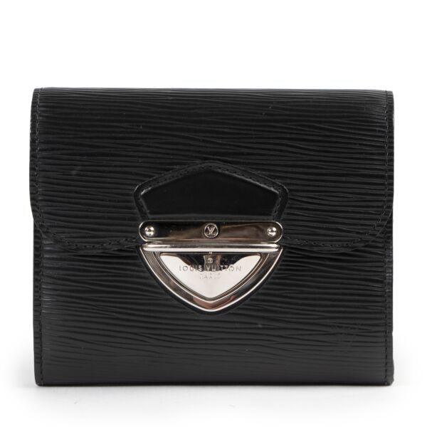 Louis Vuitton Electric Black Epi Joey Wallet Black for the best price at Labellov