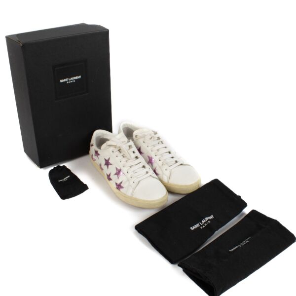 Saint Laurent White Court Classic SL/06 Sneakers - Size 40